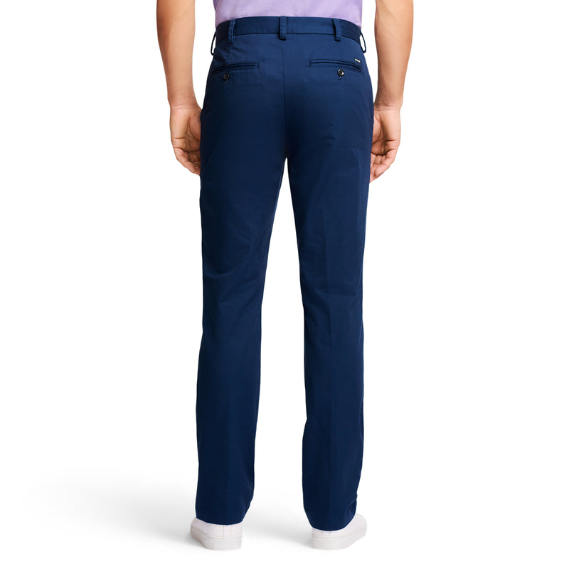 AMERICAN CHINO FLAT-FRONT STRAIGHT FIT PANT - NAVY