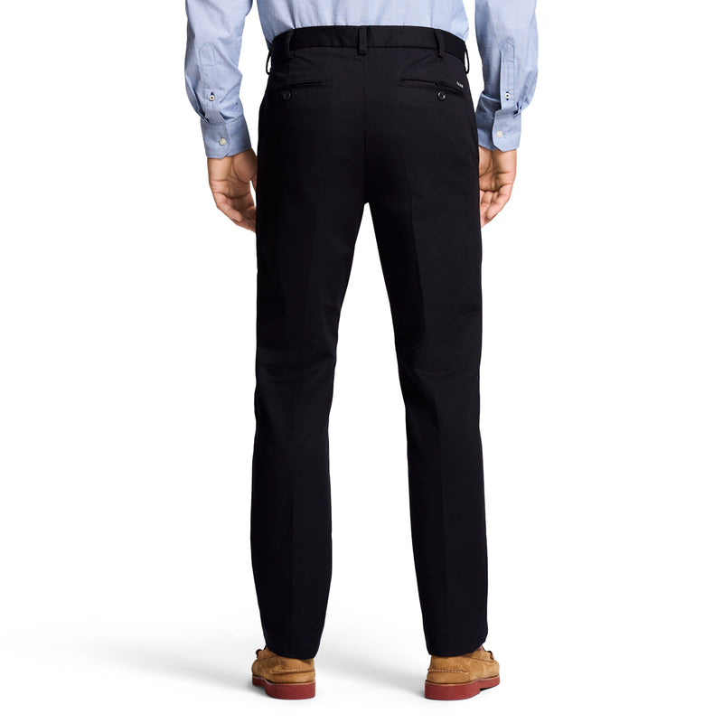 AMERICAN CHINO FLAT FRONT SLIM FIT PANT - BLACK