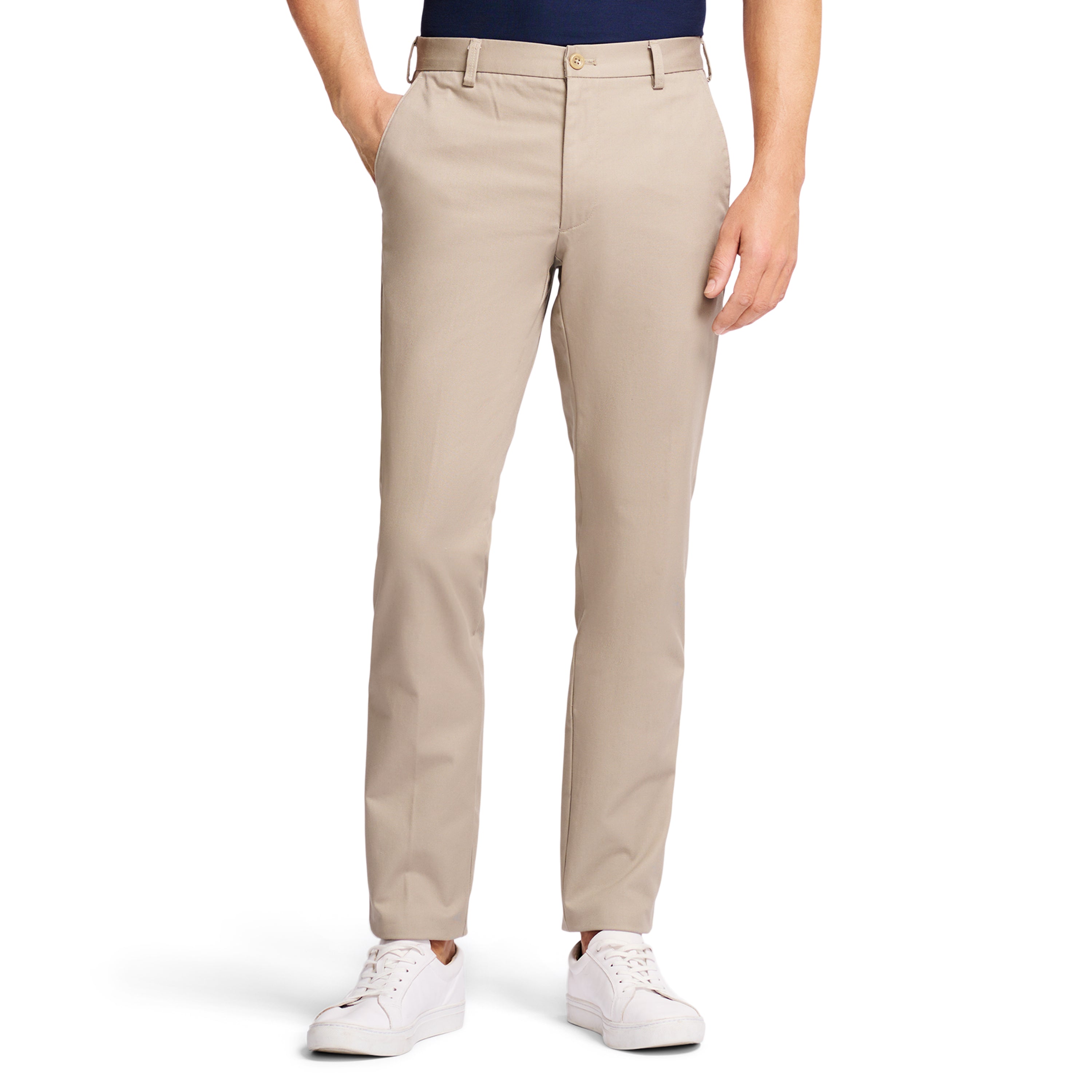 American Chino Flat-Front Slim Fit Pant - Khaki – IZOD