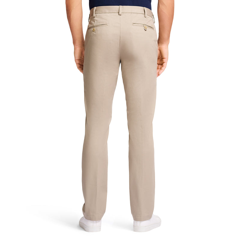 AMERICAN CHINO FLAT-FRONT SLIM FIT PANT - KHAKI