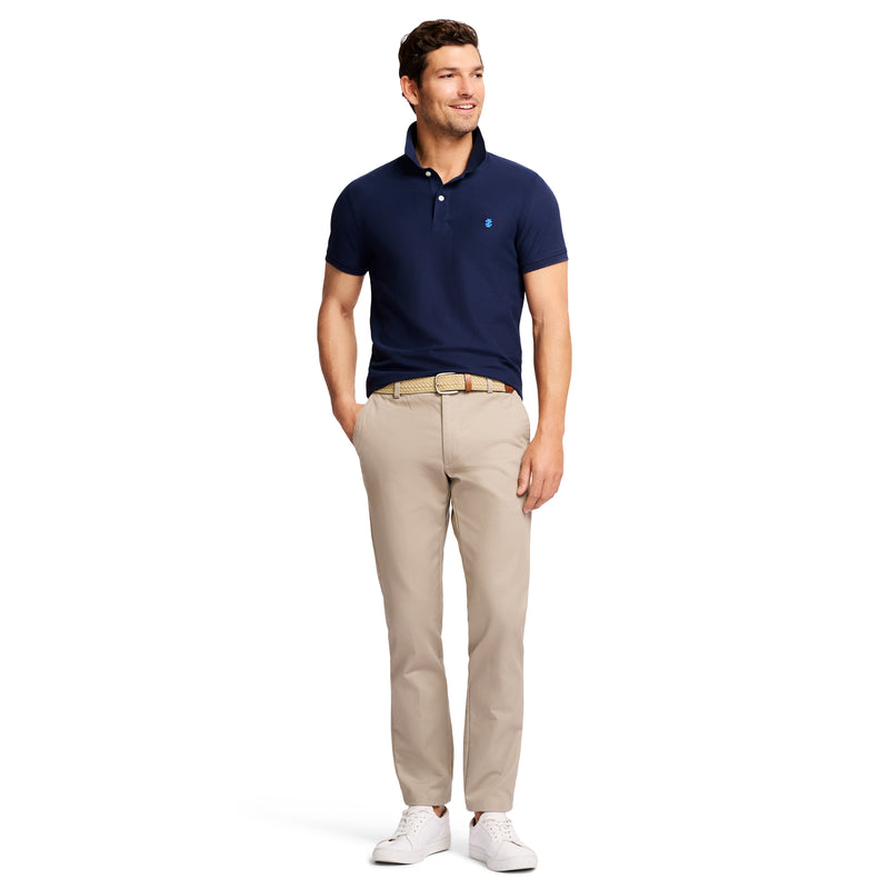 AMERICAN CHINO FLAT-FRONT SLIM FIT PANT - KHAKI