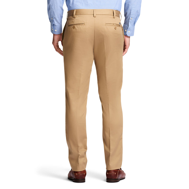 AMERICAN CHINO FLAT FRONT SLIM FIT CHINO PANT - ENGLISH KHAKI