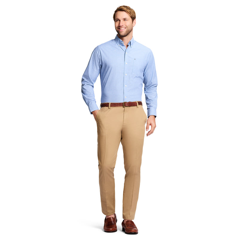 AMERICAN CHINO FLAT FRONT SLIM FIT PANT - ENGLISH KHAKI