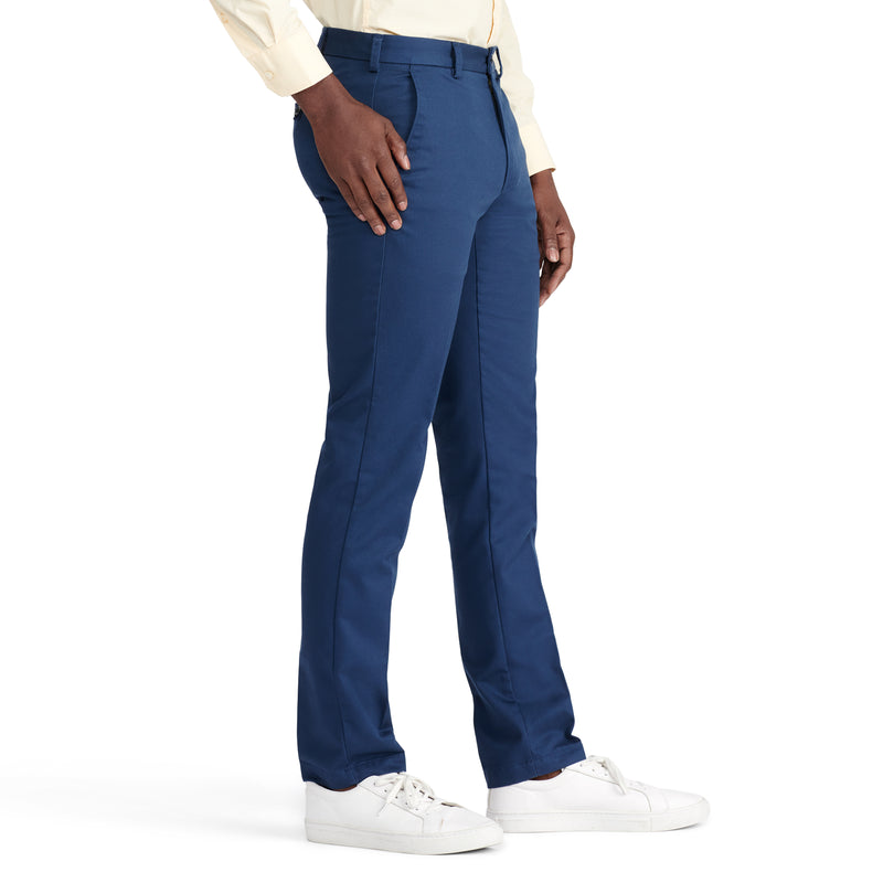 AMERICAN CHINO FLAT FRONT SLIM FIT CHINO PANT - NAVY