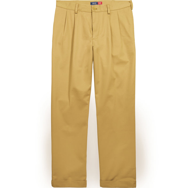 AMERICAN CHINO DOUBLE PLEATED CLASSIC FIT PANT - KHAKI