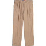 AMERICAN CHINO DOUBLE PLEATED PANT - ENGLISH KHAKI