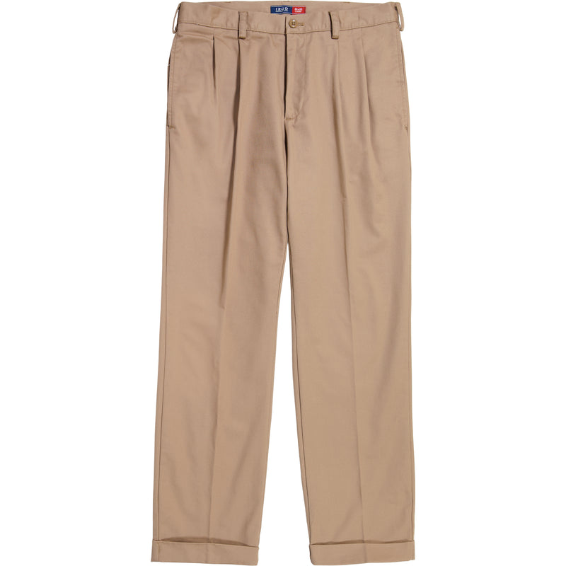 AMERICAN CHINO DOUBLE PLEATED CLASSIC FIT PANT - ENGLISH KHAKI