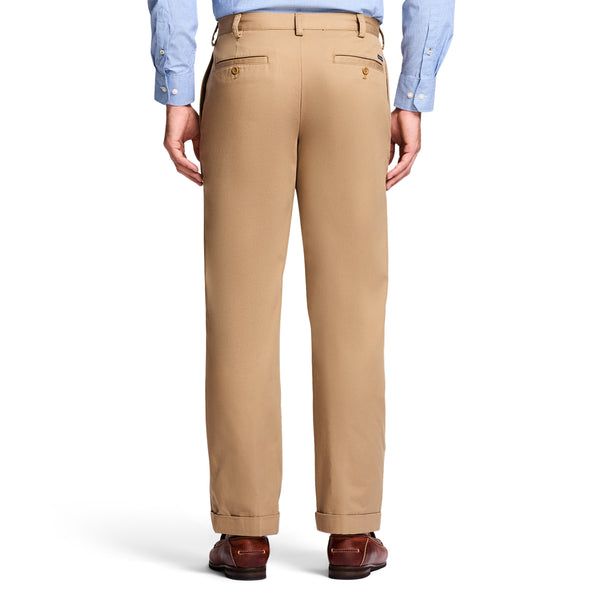 AMERICAN CHINO DOUBLE PLEATED CLASSIC FIT PANT - ENGLISH KHAKI