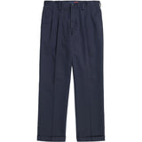 AMERICAN CHINO DOUBLE PLEATED PANT - NAVY