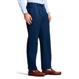 AMERICAN CHINO DOUBLE PLEATED PANT - NAVY