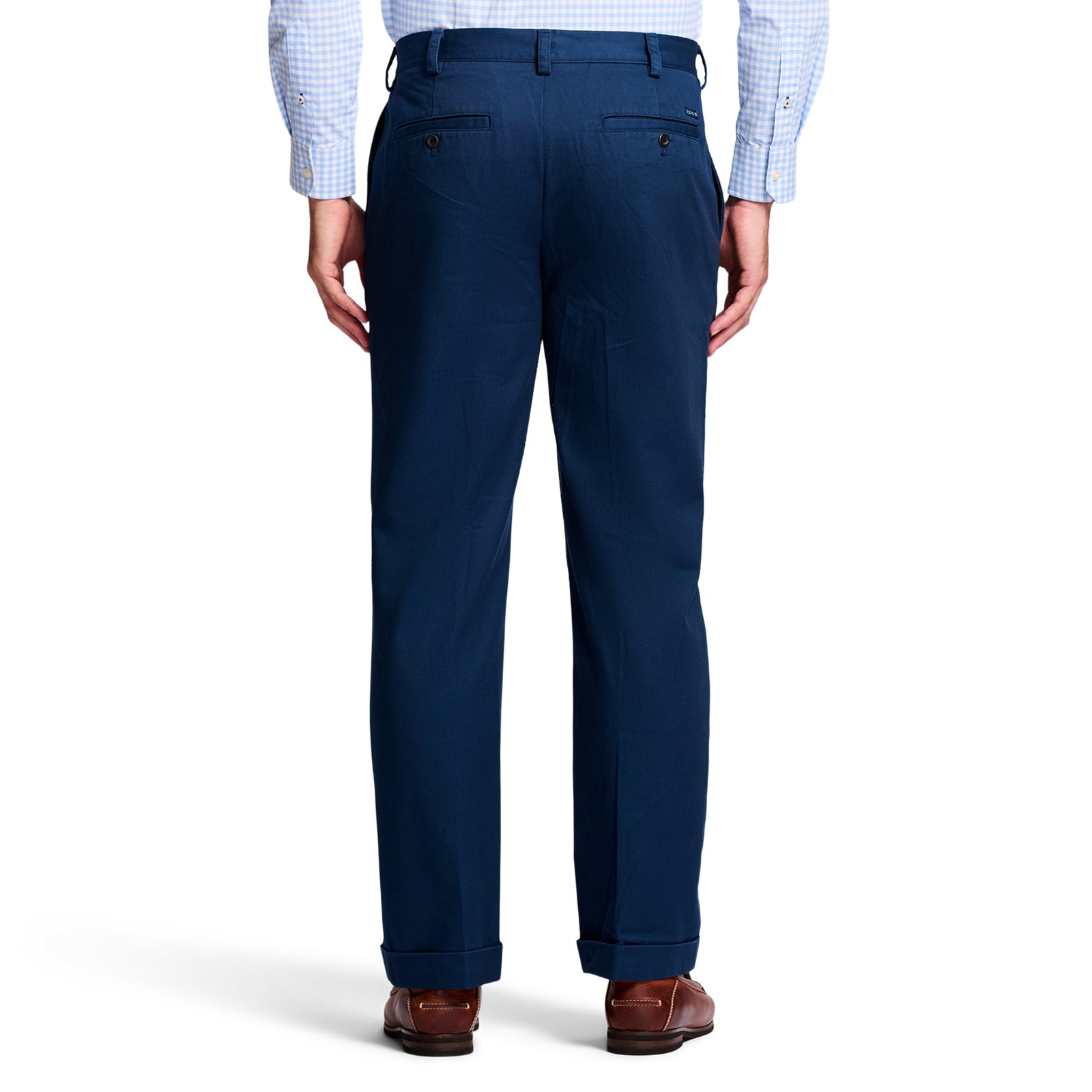 AMERICAN CHINO DOUBLE PLEATED CLASSIC FIT PANT NAVY IZOD