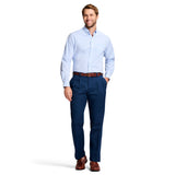 AMERICAN CHINO DOUBLE PLEATED PANT - NAVY