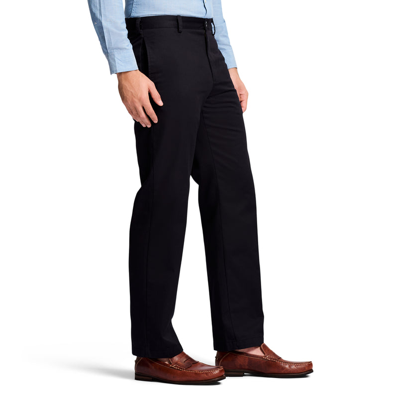 AMERICAN CHINO FLAT FRONT CLASSIC FIT PANT - BLACK