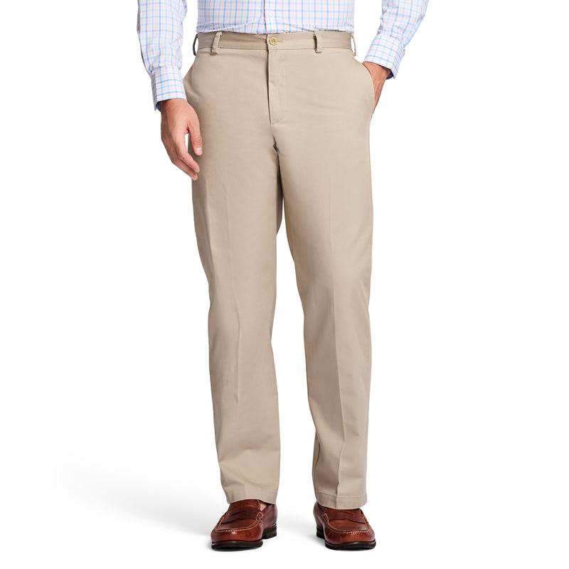 AMERICAN CHINO FLAT FRONT CLASSIC FIT PANT - KHAKI