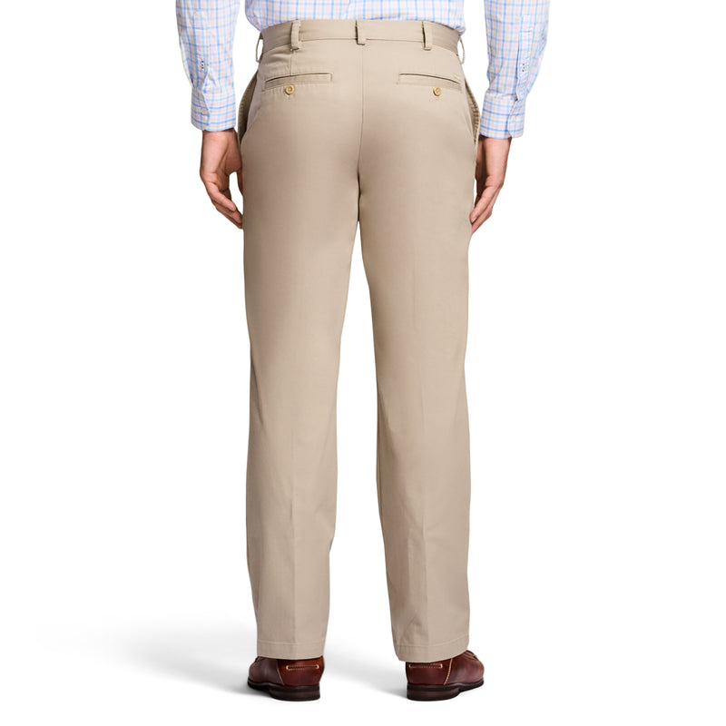 AMERICAN CHINO FLAT FRONT CLASSIC FIT PANT - KHAKI