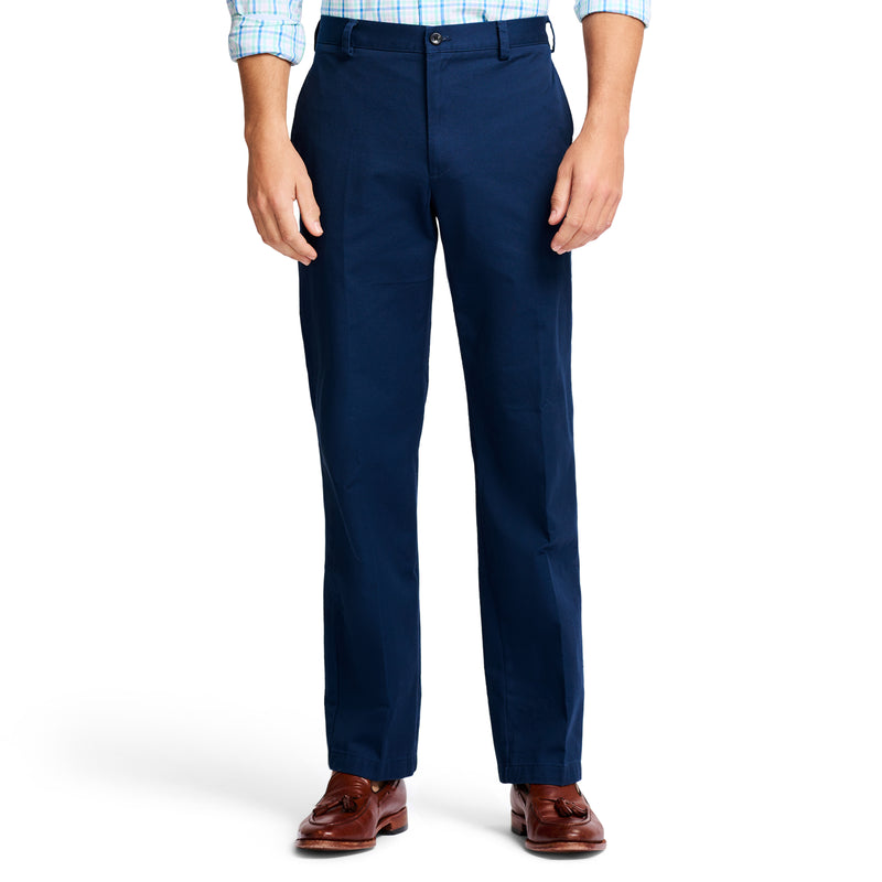 AMERICAN CHINO FLAT-FRONT CLASSIC FIT PANT - NAVY