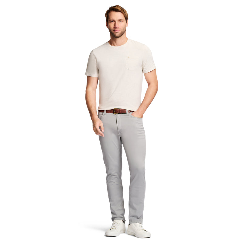 SALTWATER 5-POCKET STRAIGHT FIT CHINO PANT - CINDER BLOCK