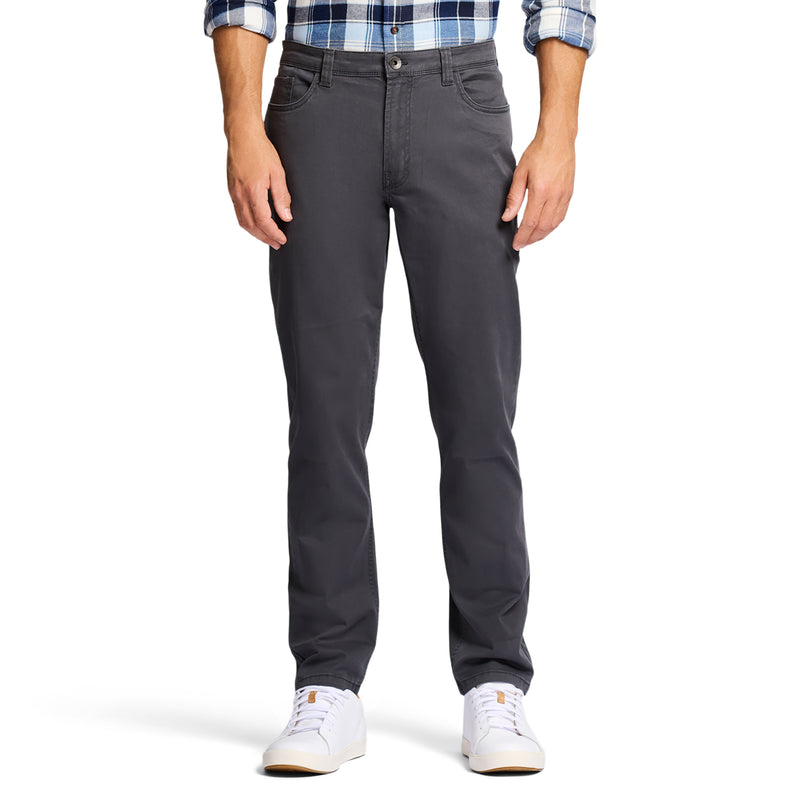 SALTWATER 5-POCKET STRAIGHT FIT CHINO PANT - ASPHALT