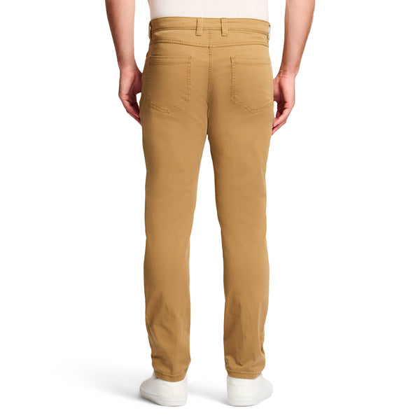 SALTWATER 5-POCKET STRAIGHT FIT CHINO PANT - COGNAC