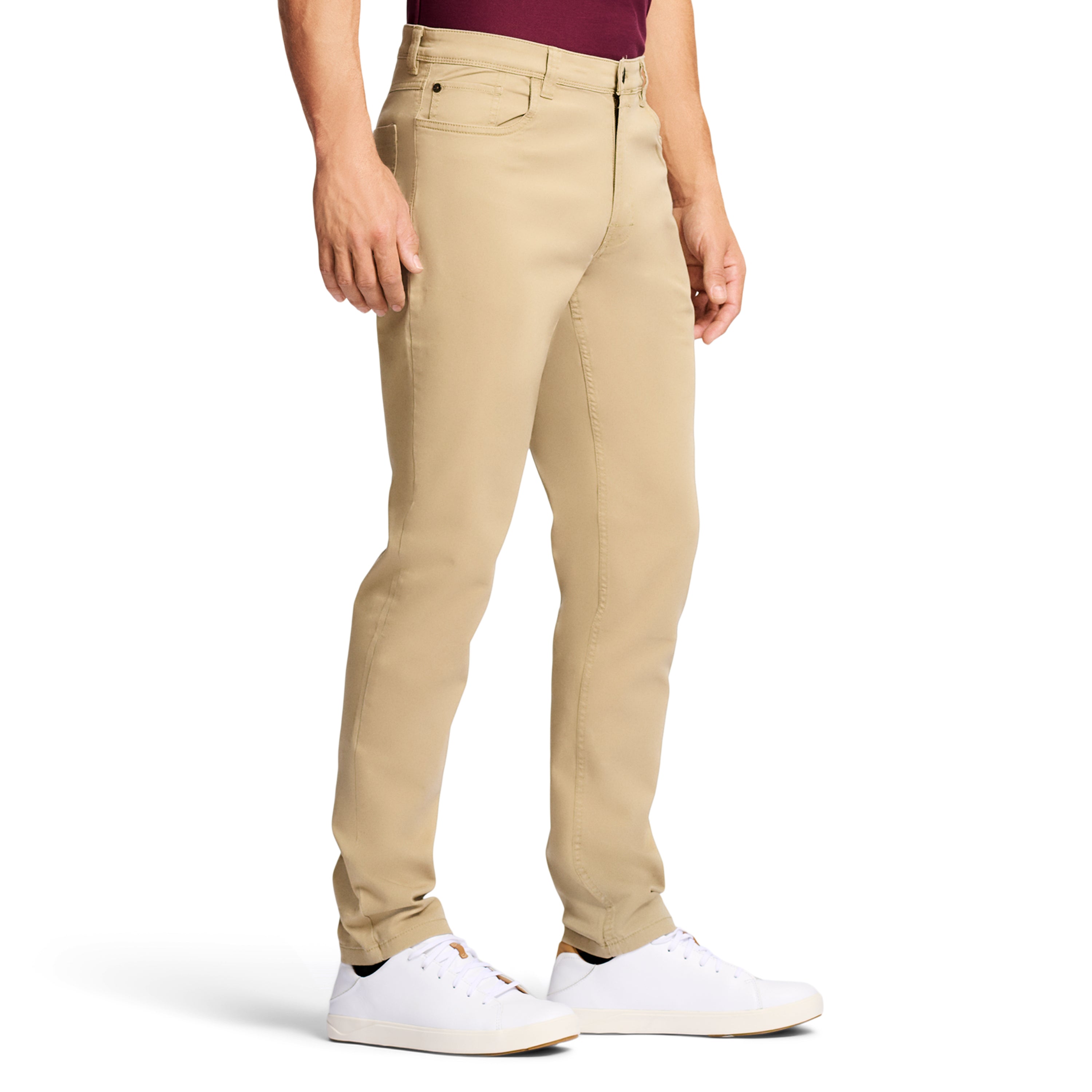 Saltwater 5-Pocket Straight Fit Chino Pant - Cedarwood Khaki – IZOD