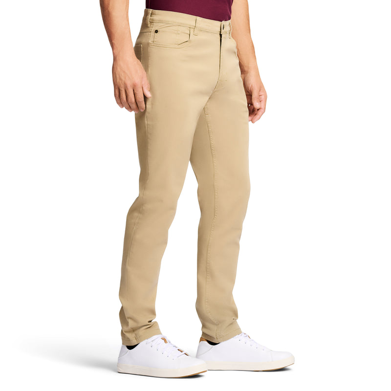 SALTWATER 5-POCKET STRAIGHT FIT CHINO PANT - CEDARWOOD KHAKI