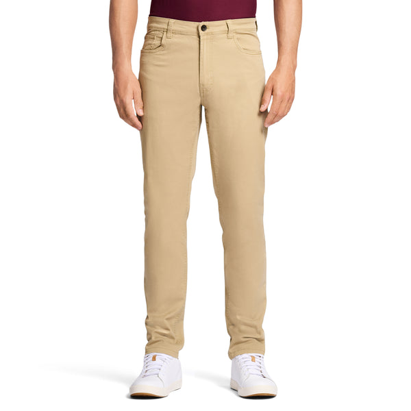 SALTWATER 5-POCKET STRAIGHT FIT CHINO PANT - CEDARWOOD KHAKI