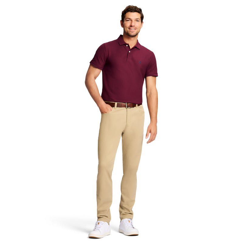 SALTWATER 5-POCKET STRAIGHT FIT CHINO PANT - CEDARWOOD KHAKI