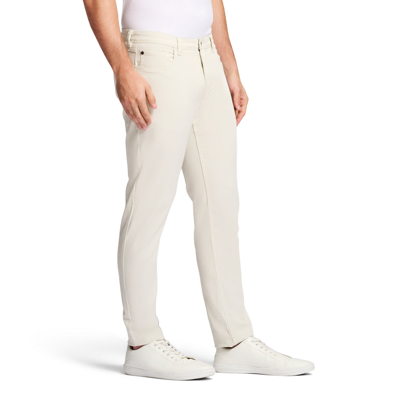 SALTWATER 5-POCKET STRAIGHT FIT CHINO PANT - SILVER BIRCH