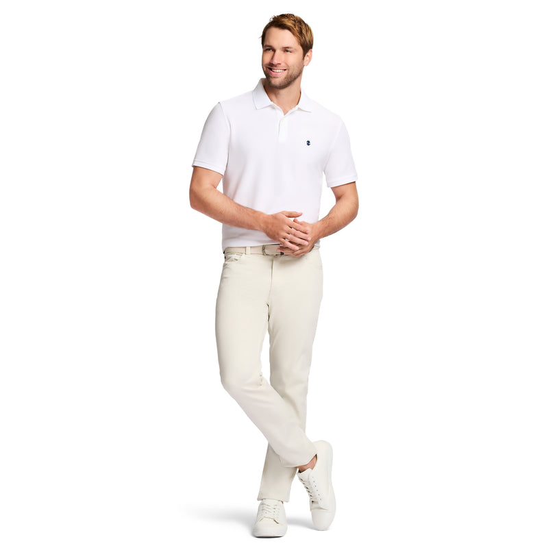 SALTWATER 5-POCKET STRAIGHT FIT CHINO PANT - SILVER BIRCH