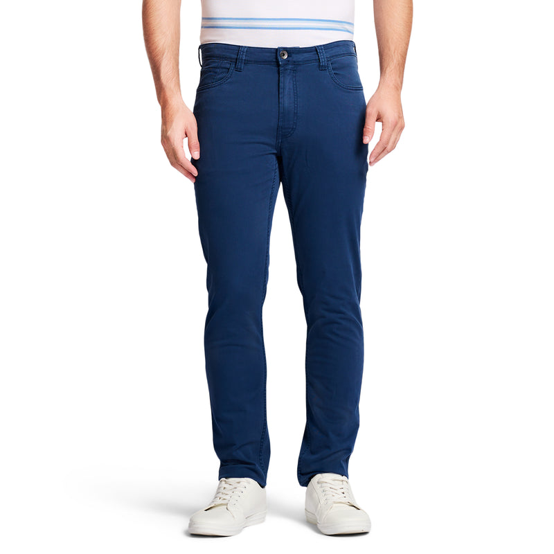 SALTWATER 5-POCKET STRAIGHT FIT CHINO PANT - CADET NAVY