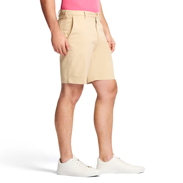 SALTWATER 9.5" FLAT FRONT CHINO SHORT - PALE KHAKI