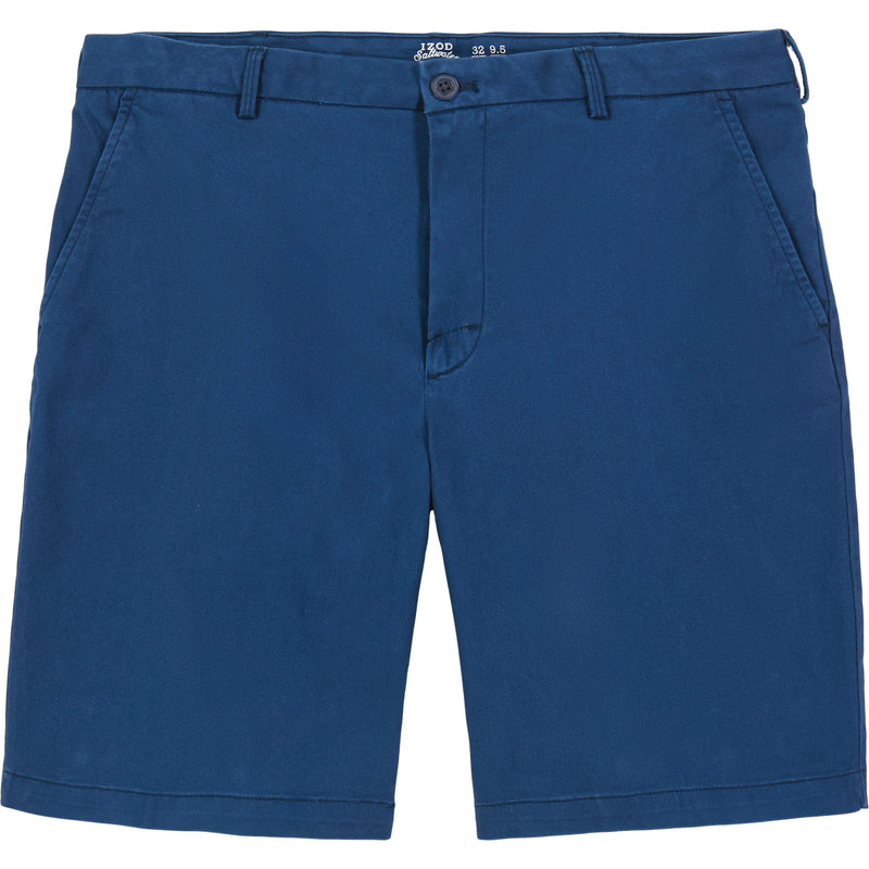 SALTWATER 9.5 FLAT FRONT CHINO SHORT CADET NAVY IZOD