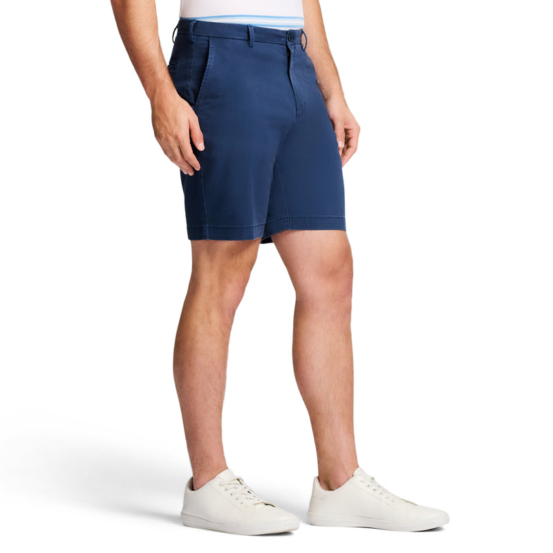 SALTWATER 9.5" FLAT FRONT CHINO SHORT - CADET NAVY