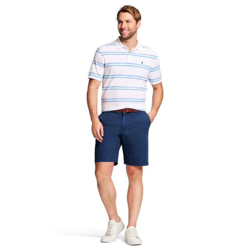 SALTWATER FLAT FRONT CHINO SHORT - CADET NAVY