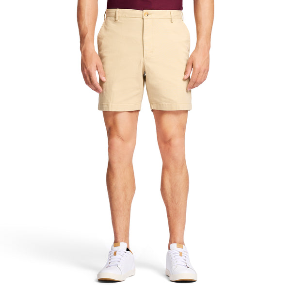 SALTWATER 7" FLAT FRONT CHINO SHORT - PALE KHAKI