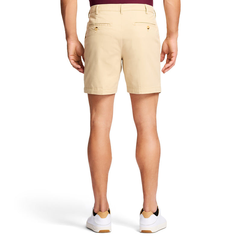 SALTWATER 7" FLAT FRONT CHINO SHORT - PALE KHAKI