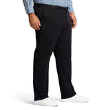 BIG & TALL PERFORMANCE FLAT FRONT CHINO PANTS - BLACK