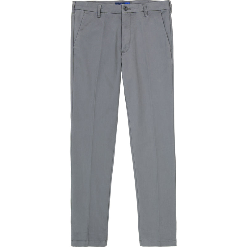 BIG AND TALL PERFORMANCE FLAT-FRONT CHINO PANT - SMOKED PEARL