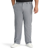 BIG & TALL PERFORMANCE FLAT FRONT CHINO PANTS - SMOKED PEARL