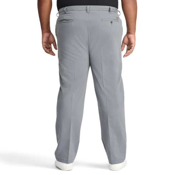 BIG AND TALL PERFORMANCE FLAT-FRONT CHINO PANT - SMOKED PEARL