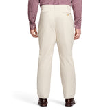 BIG & TALL PERFORMANCE FLAT FRONT CHINO PANTS - WARM PEARL
