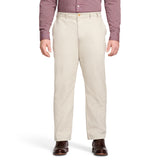 BIG & TALL PERFORMANCE FLAT FRONT CHINO PANTS - WARM PEARL