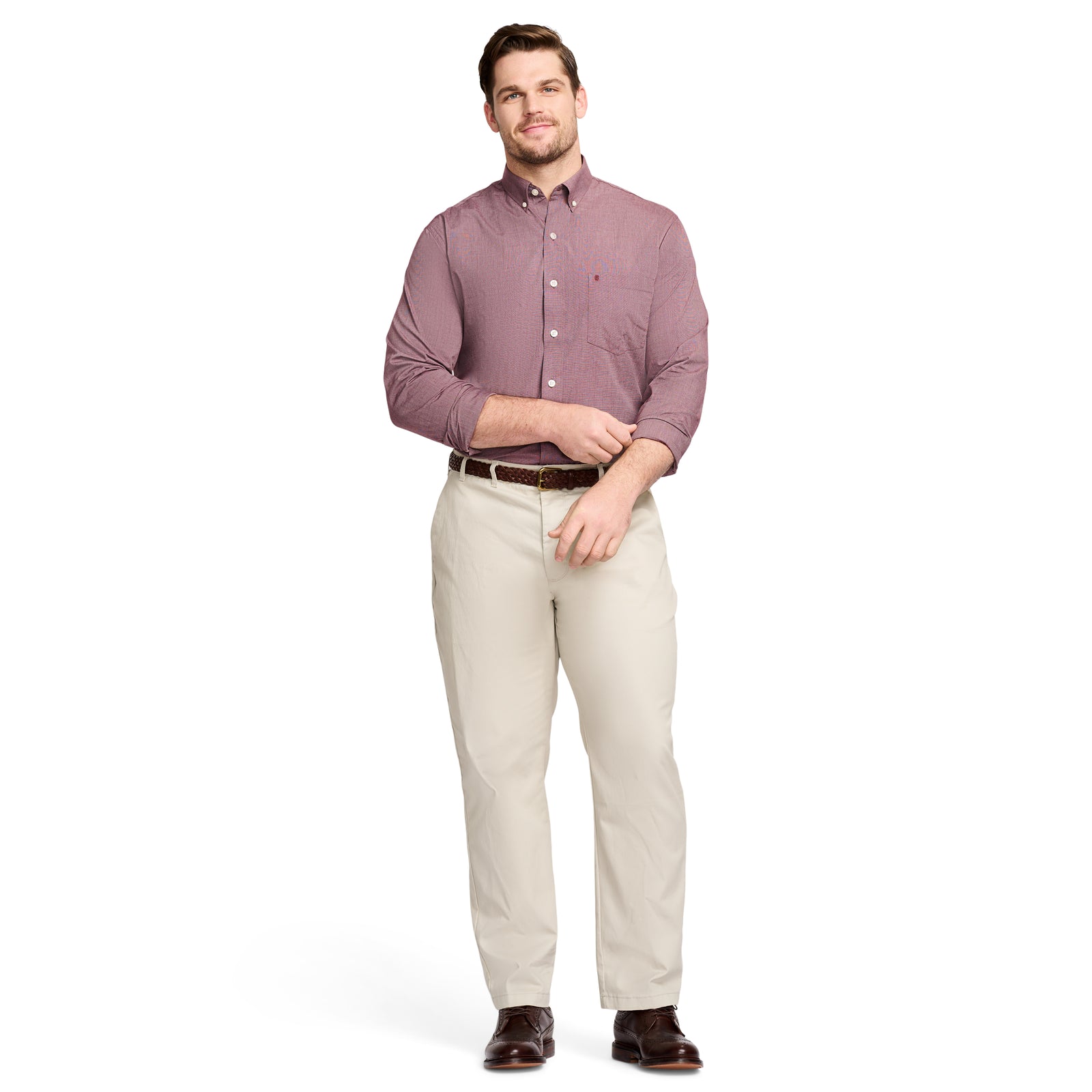 BIG AND TALL PERFORMANCE STRETCH FLAT FRONT CHINO PANT WARM