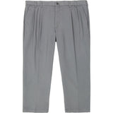 BIG & TALL PERFORMANCE FLAT FRONT CHINO PANTS - SMOKED PEARL