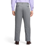 BIG & TALL PERFORMANCE FLAT FRONT CHINO PANTS - SMOKED PEARL