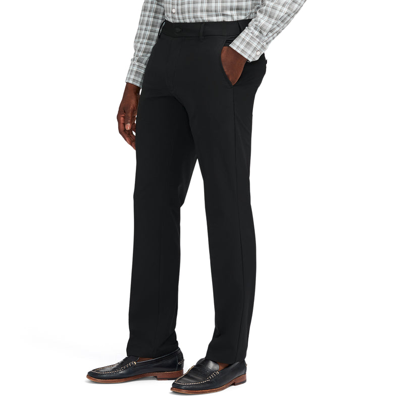 TRAVELER FLAT FRONT CHINO PANT - BLACK