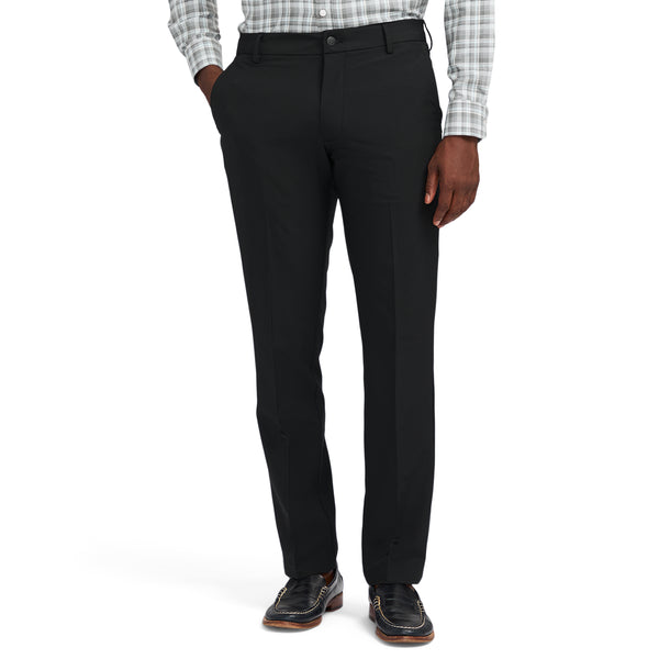 TRAVELER FLAT FRONT CHINO PANT - BLACK