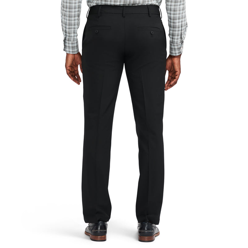 TRAVELER FLAT FRONT CHINO PANT - BLACK