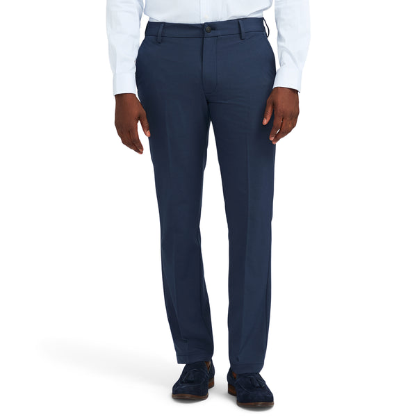 TRAVELER FLAT FRONT CHINO PANT - NAVY BLAZER HEATHE
