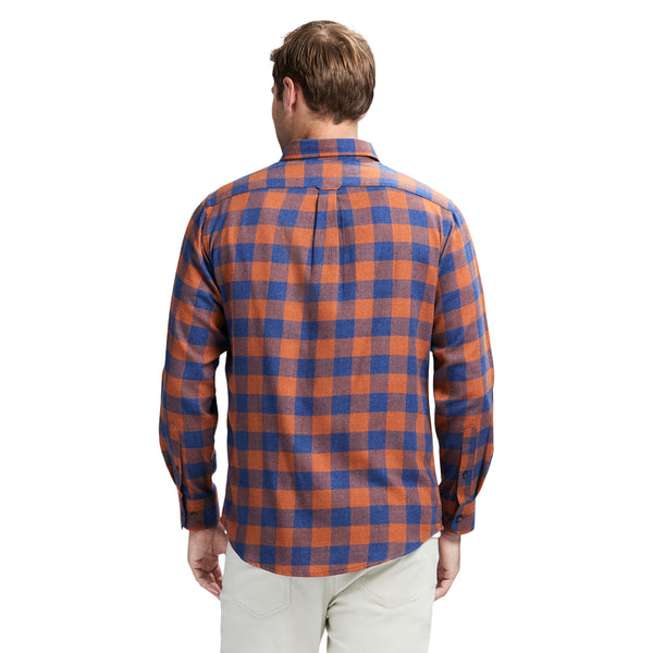 STRATTON FLANNEL LONG-SLEEVE BUTTON-DOWN SHIRT - GINGER BREAD